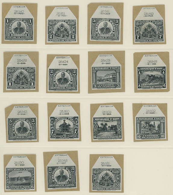 timbres-poste stamps Haiti 1906 Master Die Proofs